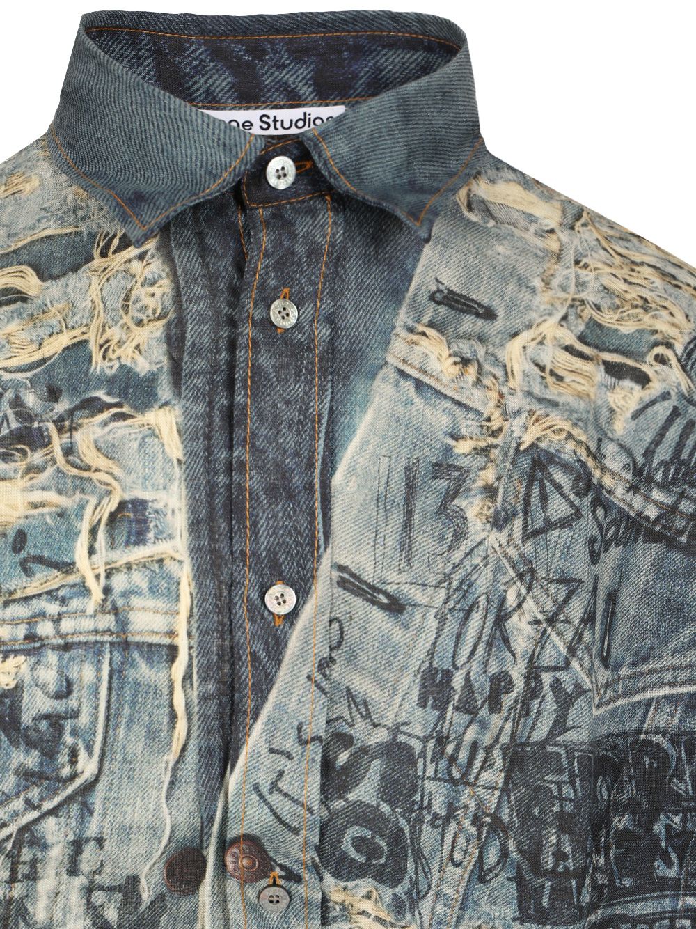 PRINTED DENIM SHIRT BB0627822 (Acne Studios / シャツ・ブラウス ) | Acne Studios (アクネ ストゥディオズ)(2)