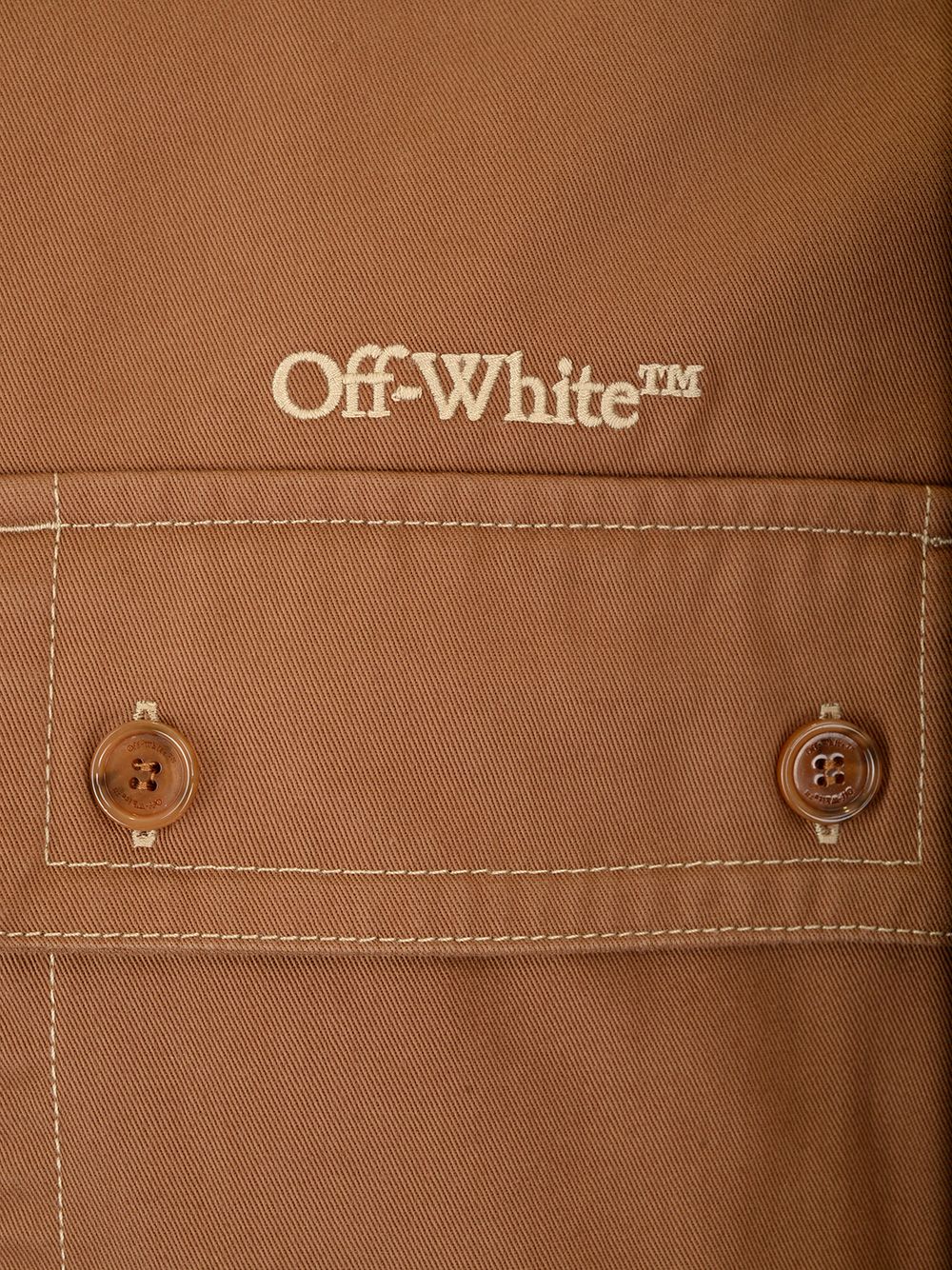 Cotton overshirt OMES017S25FAB0016061 (Off-White / カジュアルジャケット ) | Off-White (オフホワイト)(3)
