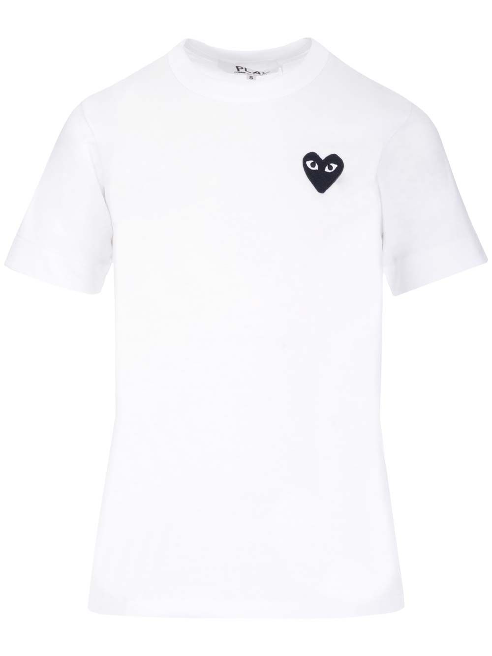 T-shirt with small black heart AXT0640512 (PLAY Comme Des Garçons / Tシャツ・カットソー ) | PLAY Comme Des Garçons (プレイ コムデギャルソン)