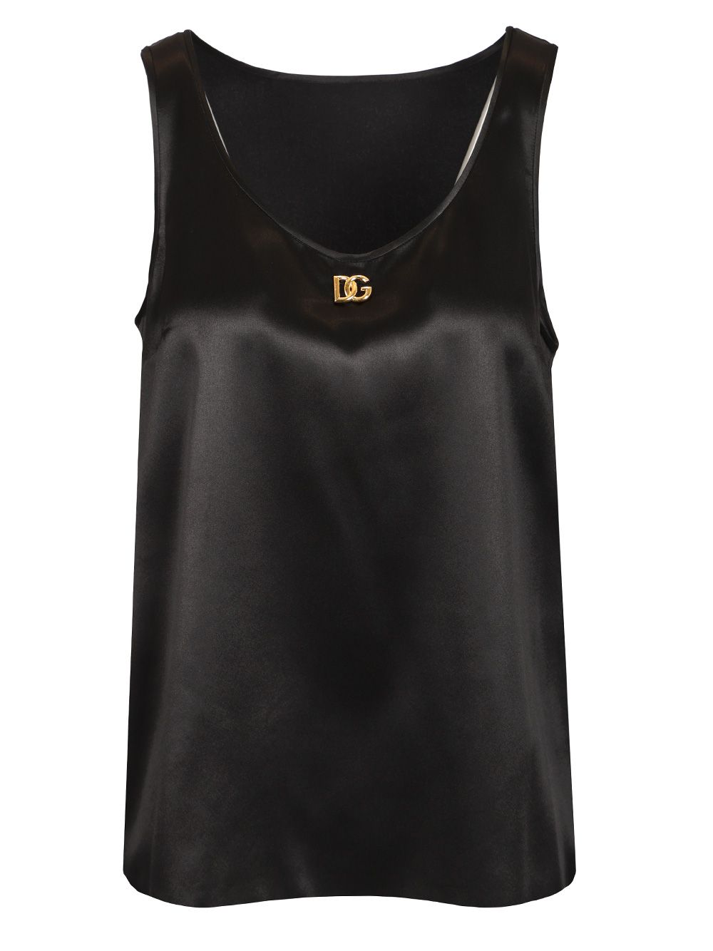 Silk tank top with logo F7AK5TFURAGN0000 (Dolce & Gabbana / タンクトップ・キャミソール ) | Dolce & Gabbana (ドルチェガッバーナ)