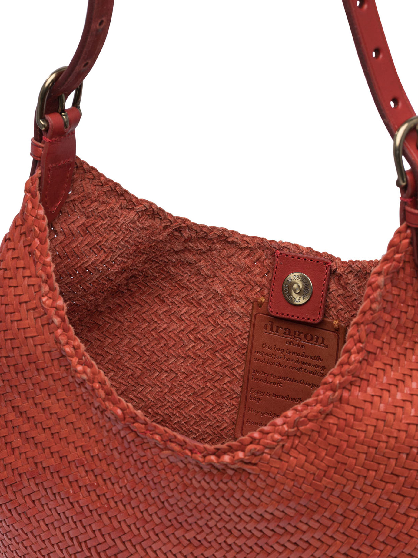 "Luna Mezza" shoulder bag 8021POPPYRED (dragon DIFFUSION / ハンドバッグ・ショルダーバッグ ) | dragon DIFFUSION (ドラゴンディフュージョン)(4)