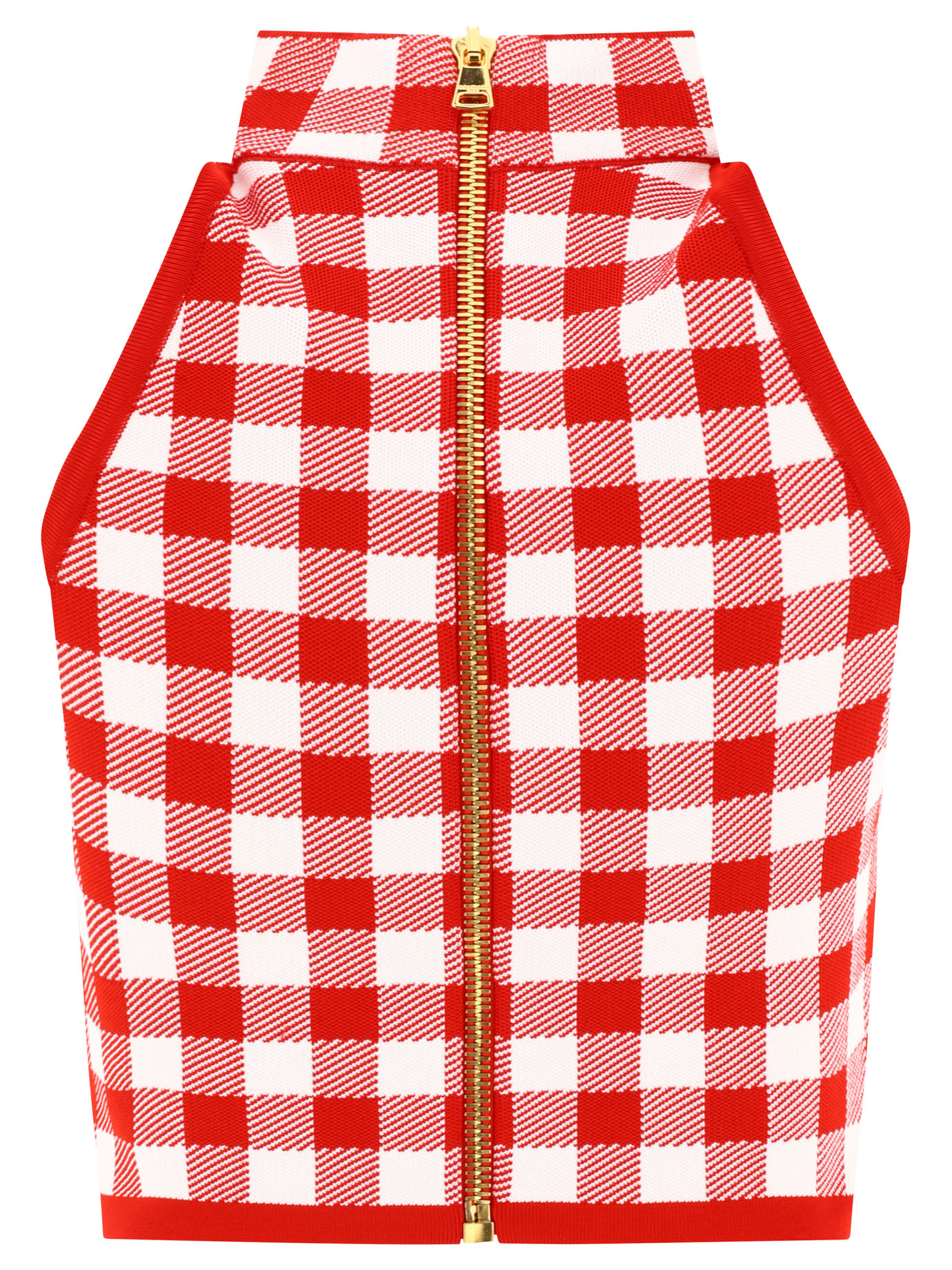 Fine gingham knit sleeveless top CF1AB018KF51MEF (Balmain / タンクトップ・キャミソール ) | Balmain (バルマン)(1)