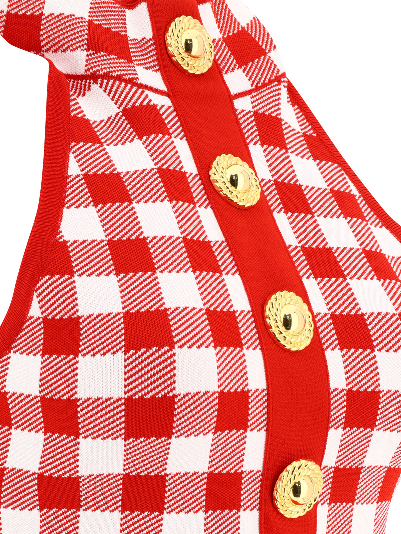 Fine gingham knit sleeveless top CF1AB018KF51MEF (Balmain / タンクトップ・キャミソール ) | Balmain (バルマン)(3)