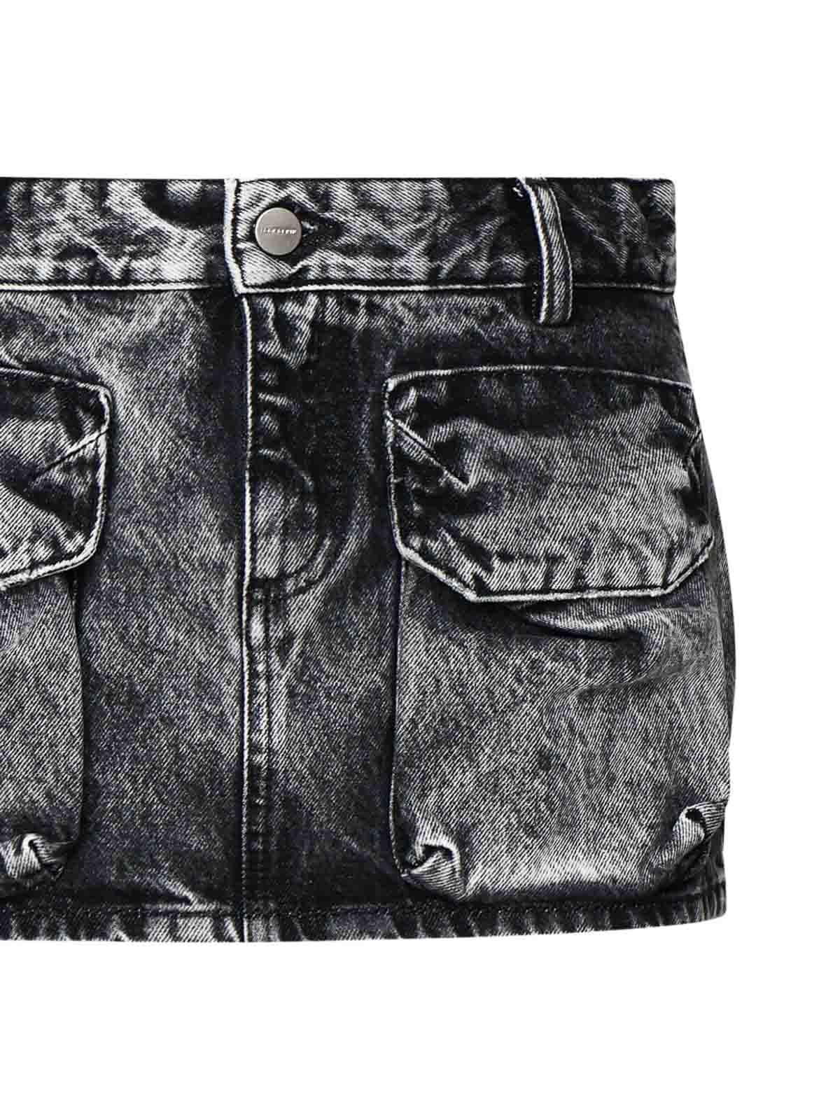 Aged-Effect Miniskirt In Cotton Denim GIO8020 (ICON DENIM / スカート ) | ICON DENIM (アイコン デニム)(2)