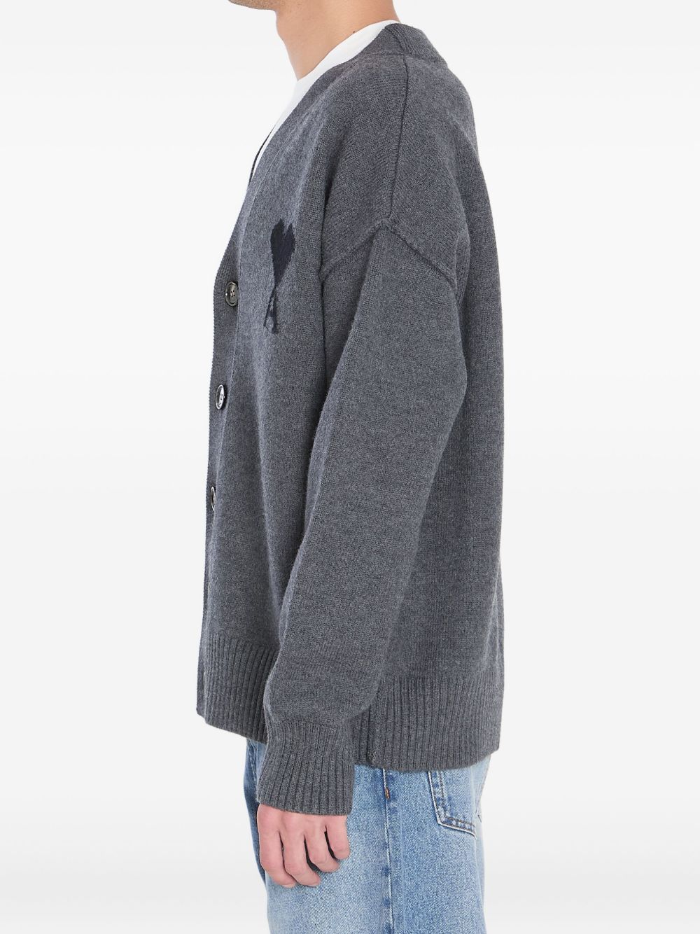 amiparis アミパリス カーディガン グレー 正規品 グレー アルパカ Ami De Coeur カーディガン グレー/オフ