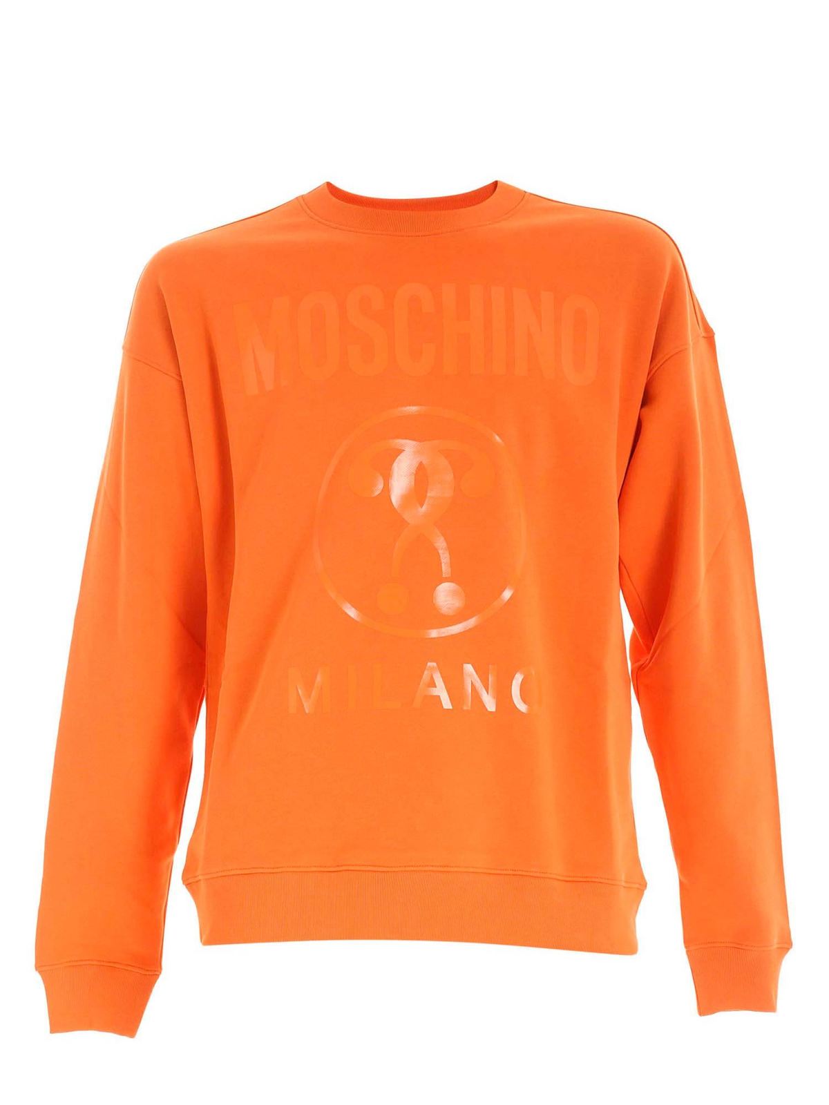 Branded sweatshirt in orange 170470270035 (MOSCHINO / スウェット・フーディー ) | MOSCHINO (モスキーノ)
