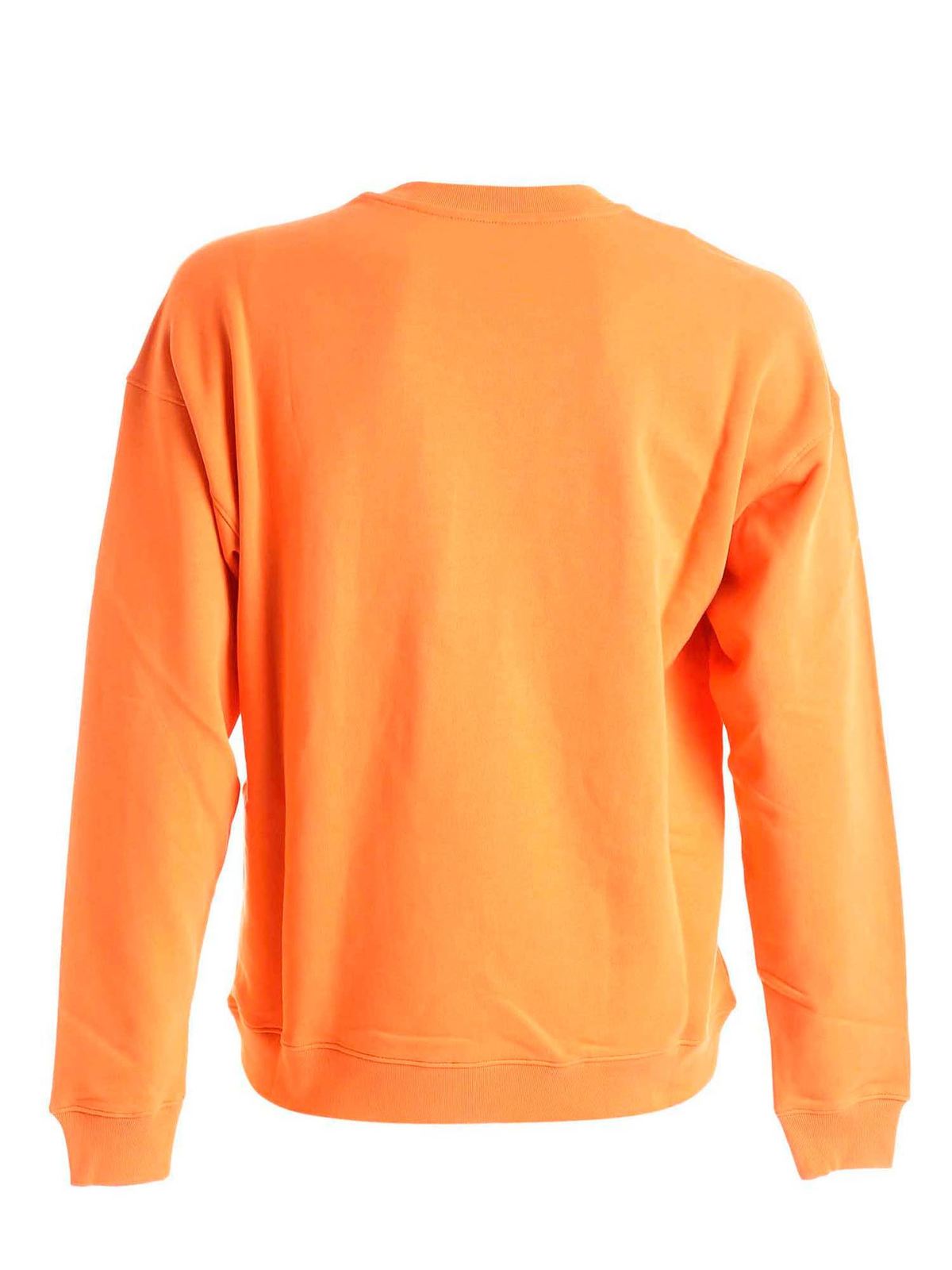 Branded sweatshirt in orange 170470270035 (MOSCHINO / スウェット・フーディー ) | MOSCHINO (モスキーノ)(1)