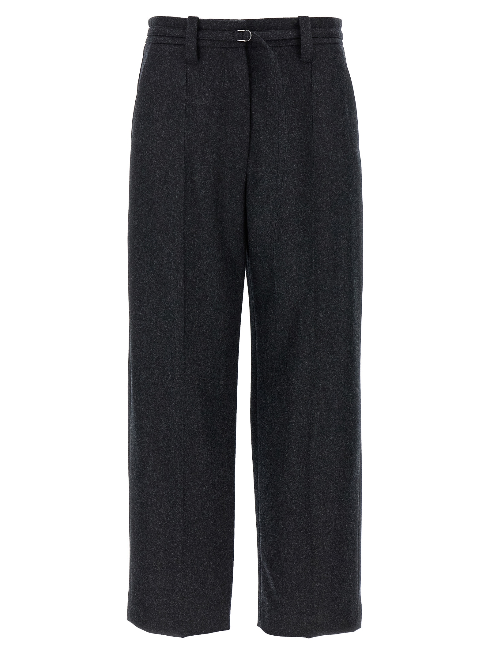 パンツ BRUNELLO CUCINELLI SS25 Pleat pants (MG927P8764 C080) BRUNELLO CUCINELLI Pleated striped cotton and silk-blend