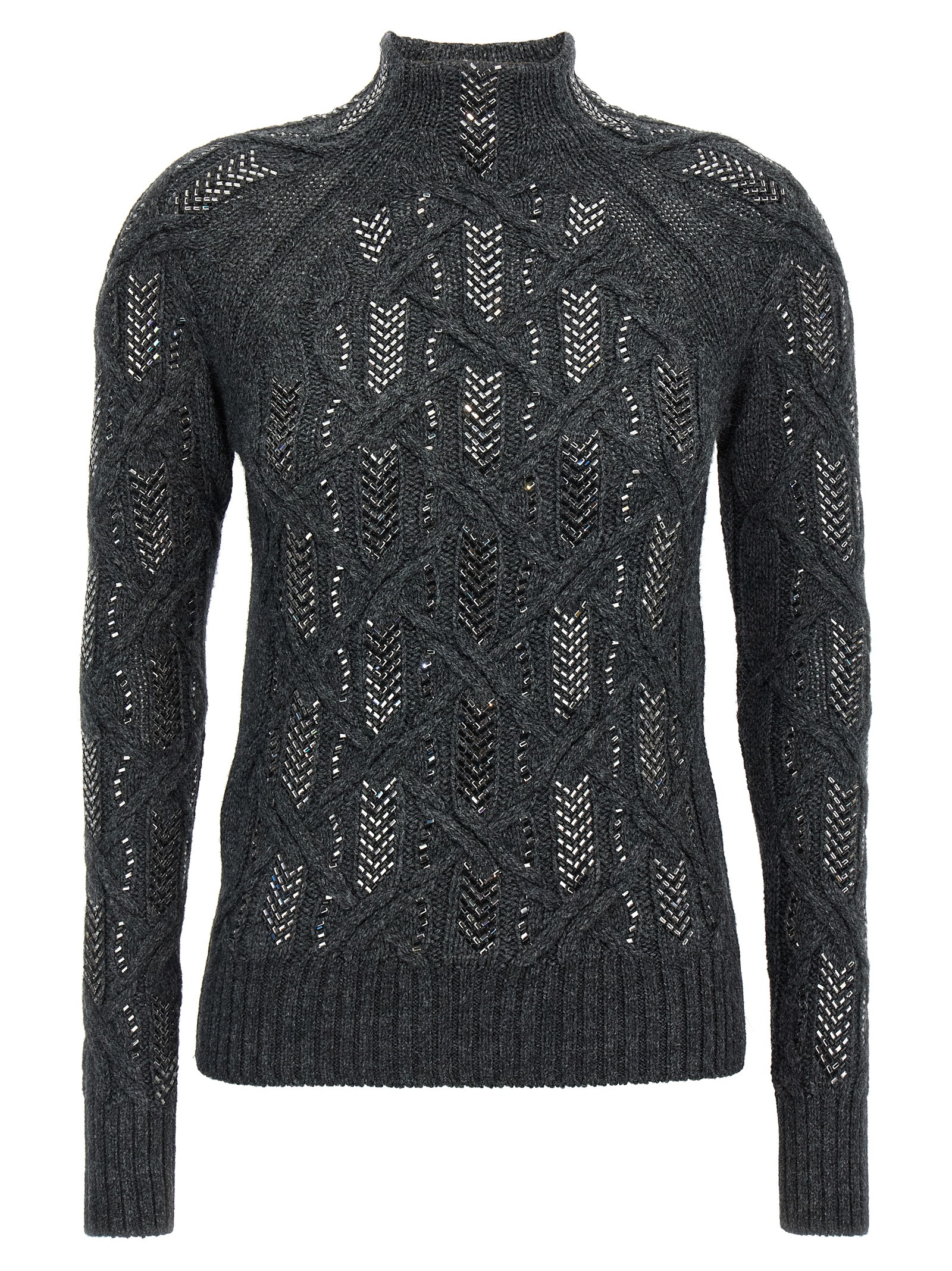 Crystal braid sweater D475M300CTJZWM4516 (ERMANNO SCERVINO / ニット・セーター・カーディガン ) | ERMANNO SCERVINO (エルマンノ シェルヴィーノ)