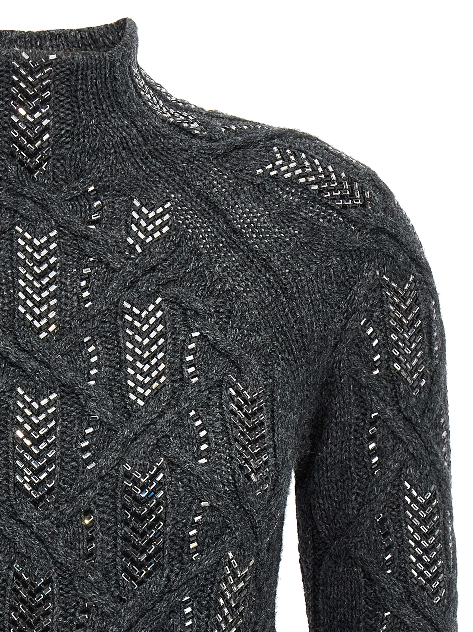 Crystal braid sweater D475M300CTJZWM4516 (ERMANNO SCERVINO / ニット・セーター・カーディガン ) | ERMANNO SCERVINO (エルマンノ シェルヴィーノ)(2)