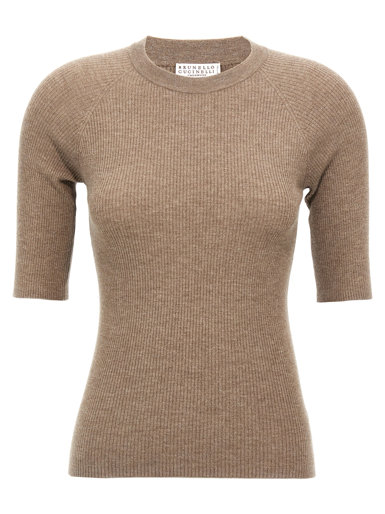 BRUNELLO CUCINELLI 半袖デザインニット Sparkling' T-shirt (Brunello Cucinelli/Tシャツ・カットソー