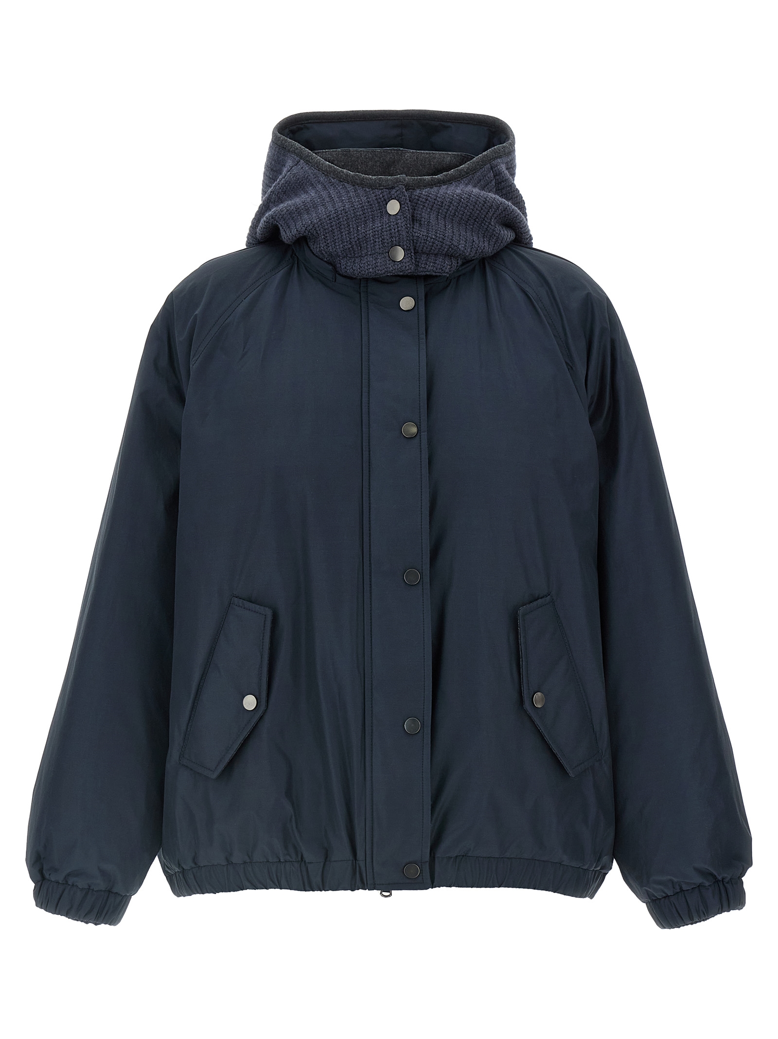 Knitted hooded down jacket MG5017852C4072 (Brunello Cucinelli / ダウンジャケット・コート ) | Brunello Cucinelli (ブルネロ・クチネリ)