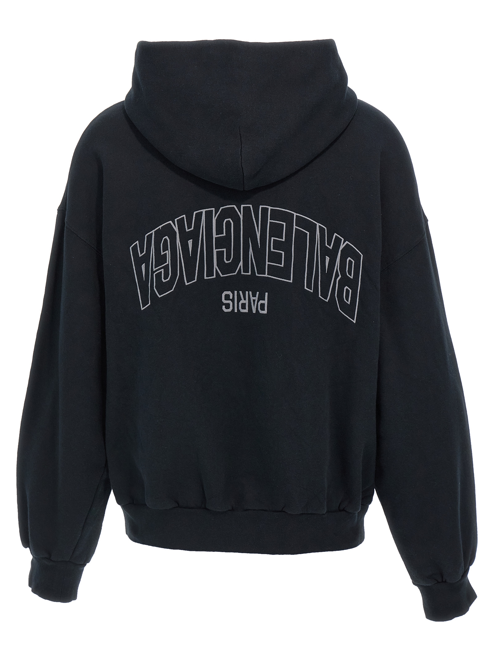 【 BALENCIAGA 】 Flipped Uni ジップアップ Hoodie Flipped Uni Zip-up Hoodie Regular Fit in Black Faded
