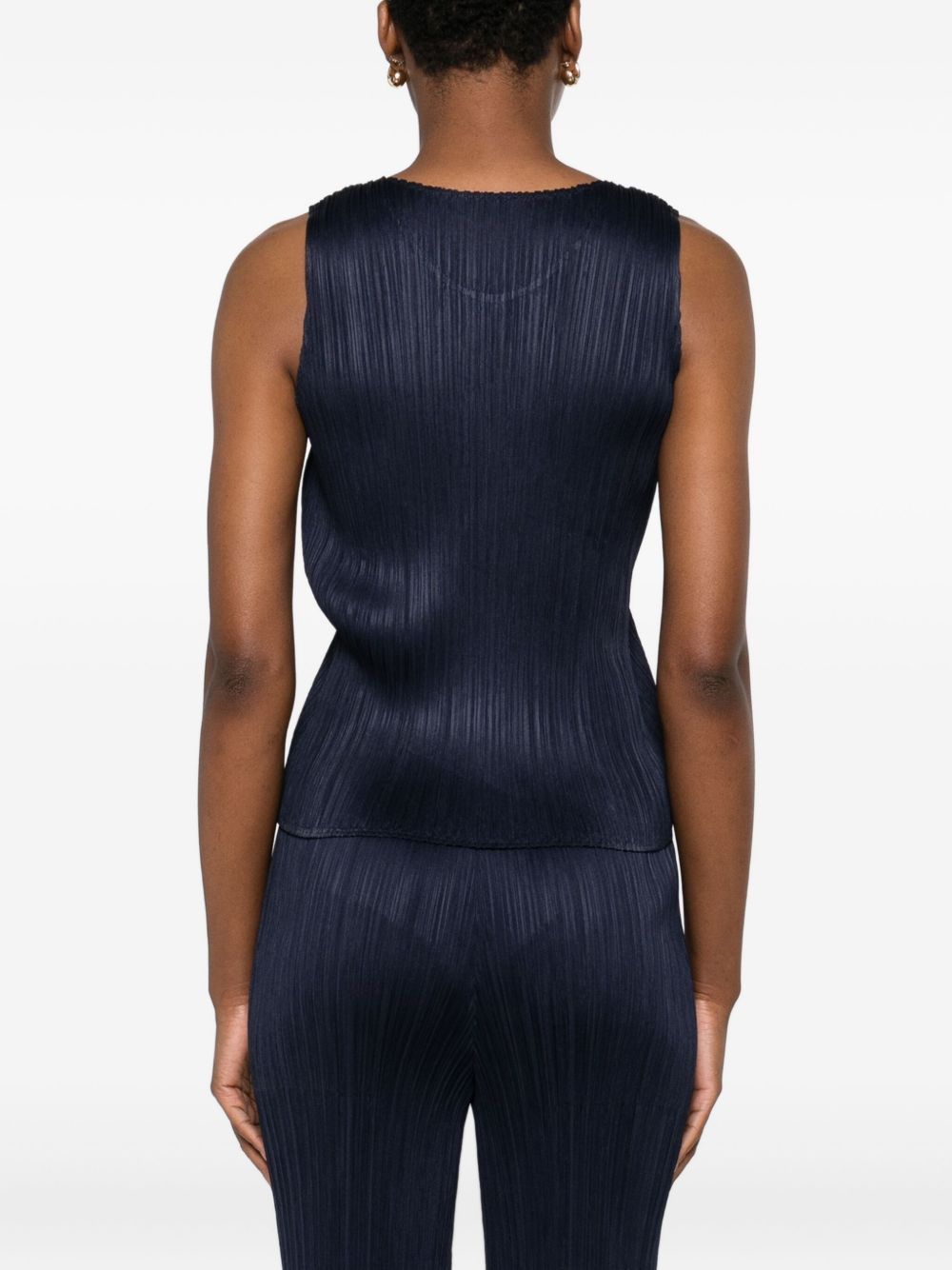 Pleats Please Top Blue PP57JK40175 (PLEATS PLEASE ISSEY MIYAKE / タンクトップ・キャミソール ) | PLEATS PLEASE ISSEY MIYAKE (プリーツ プリーズ イッセイ ミヤケ)(4)