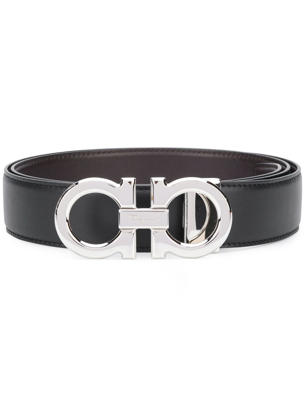 POLISHED FINISH GANCINI REVERSIBLE BELT 6797100686671NERO (FERRAGAMO / ベルト・サスペンダー ) | FERRAGAMO (フェラガモ)
