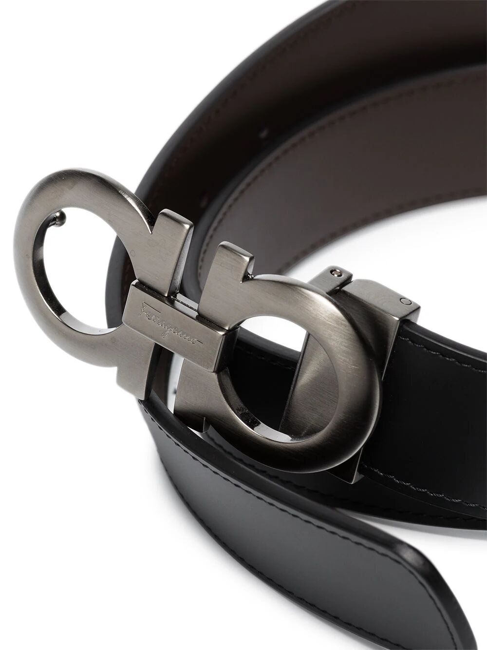 BRUSHED FINISH GANCINI REVERSIBLE BELT 6755420464231NEROHICKORY (FERRAGAMO / ベルト・サスペンダー ) | FERRAGAMO (フェラガモ)(1)