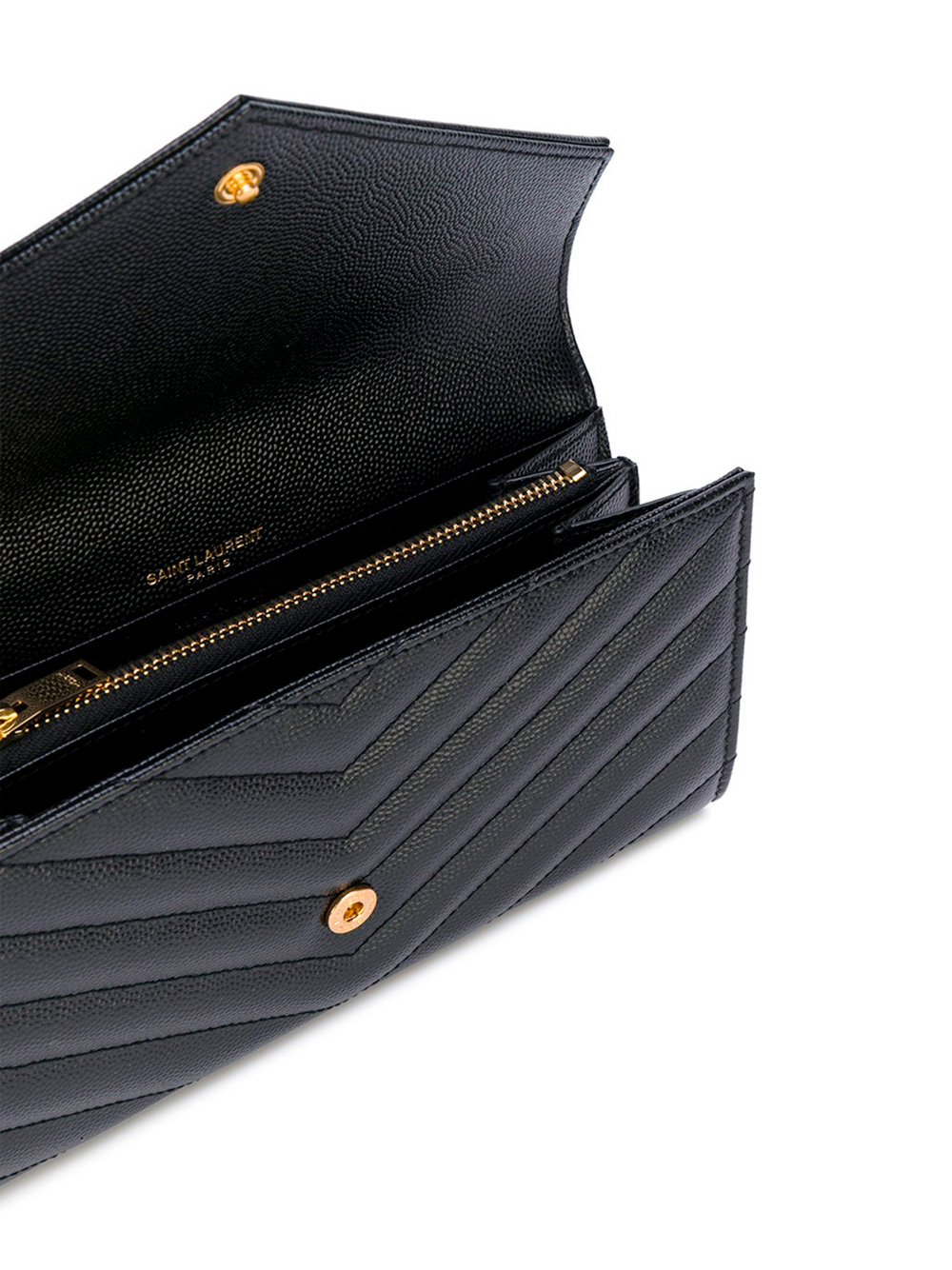 CASSANDRE MATELASSÉ LARGE FLAP WALLET IN GRAIN DE POUDRE LEATHER 372264BOW011000 (Saint Laurent / 財布・カードケース ) | Saint Laurent (サンローラン)(2)