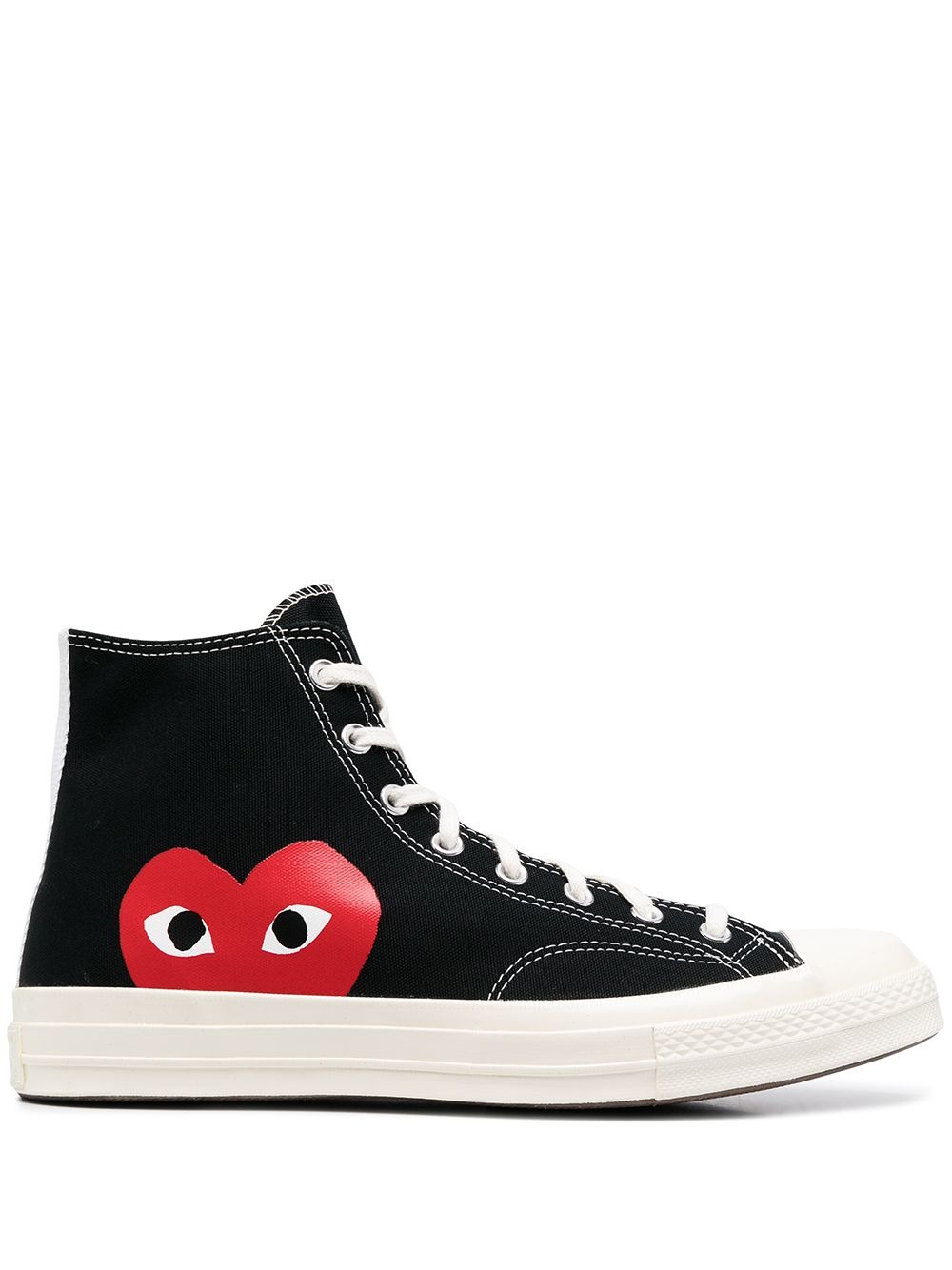 CONVERSE HALF HEART HIGH-TOP SNEAKERS P1K112BLACK (PLAY Comme Des Garçons / スニーカー ) | PLAY Comme Des Garçons (プレイ コムデギャルソン)