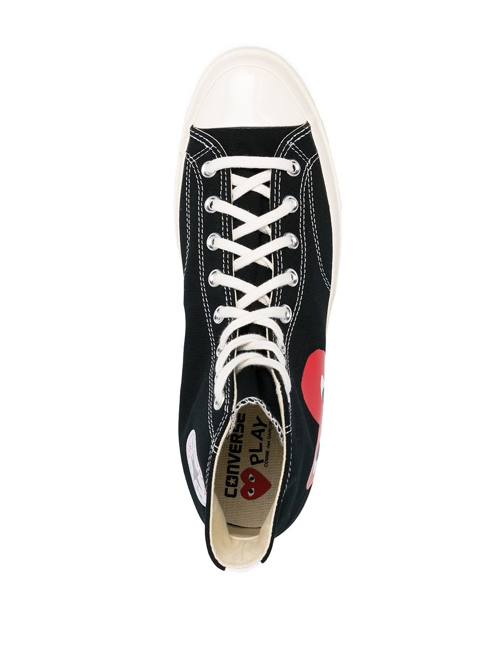 CONVERSE HALF HEART HIGH-TOP SNEAKERS P1K112BLACK (PLAY Comme Des Garçons / スニーカー ) | PLAY Comme Des Garçons (プレイ コムデギャルソン)(3)
