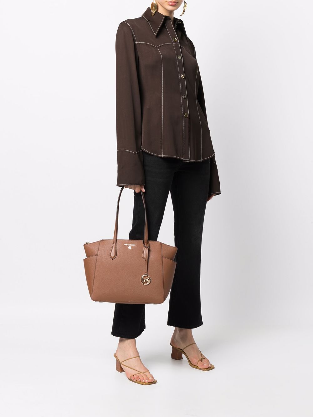 MARILYN MEDIUM SAFFIANO LEATHER TOTE BAG 30S2G6AT2L230 (MICHAEL KORS / トートバッグ ) | MICHAEL KORS (マイケル・コース)(3)