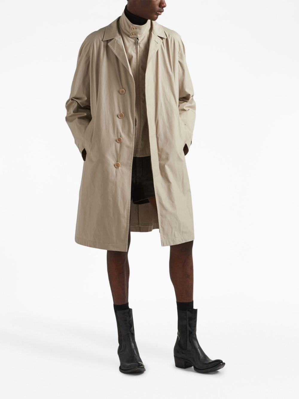 COTTON-BLEND OVERCOAT SGC214S23112NSF0A08 (Prada / コート・ダウン ) | Prada (プラダ)(2)