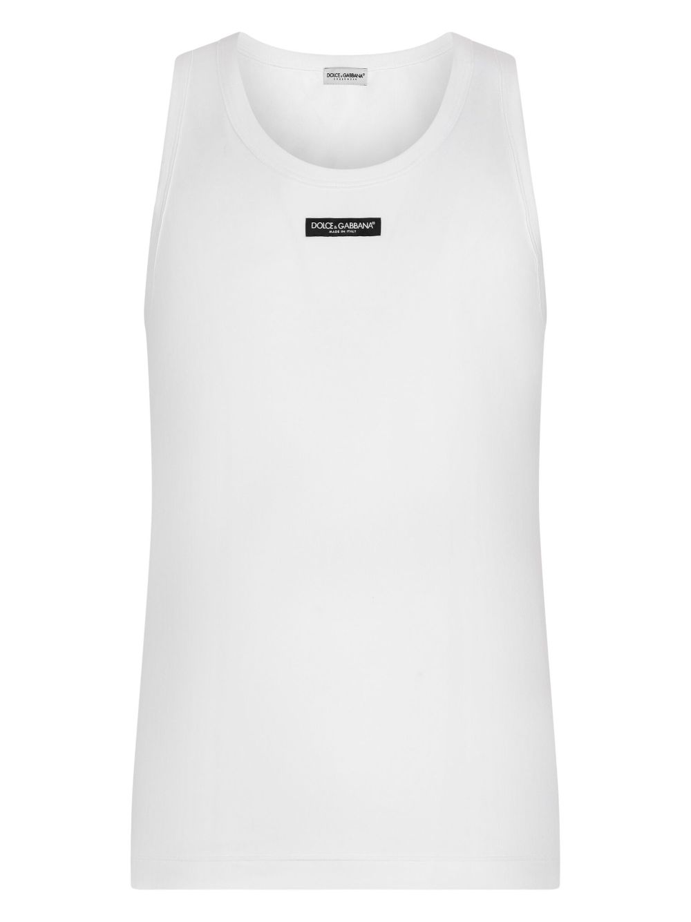 STRETCH COTTON TANK TOP WITH LOGO LABEL M8E96JFUEB0W0800 (Dolce & Gabbana / アンダーウェア ) | Dolce & Gabbana (ドルチェガッバーナ)