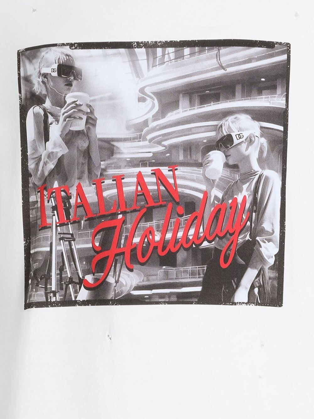 ITALIAN HOLIDAY PRINT COTTON T-SHIRT G8PN9TG7O4TW0800 (Dolce & Gabbana / Tシャツ・カットソー ) | Dolce & Gabbana (ドルチェガッバーナ)(1)