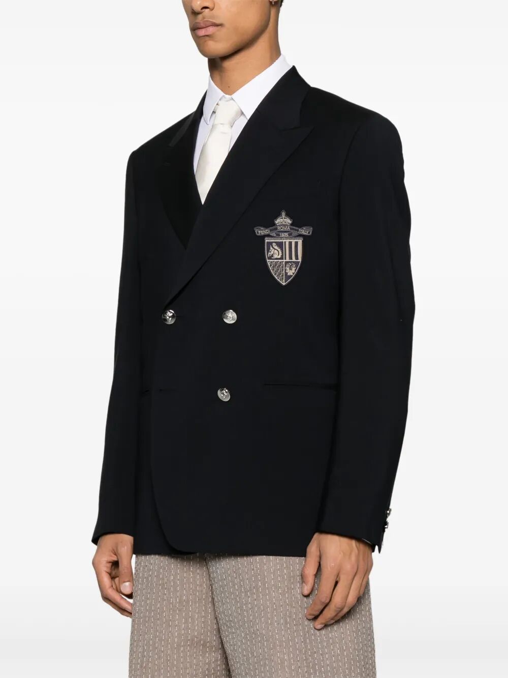 STRAIGHT-CUT DOUBLE BREASTED WOOL JACKET FJ0709AU6GF0CRH (FENDI / スーツ・ジャケット ) | FENDI (フェンディ)(3)