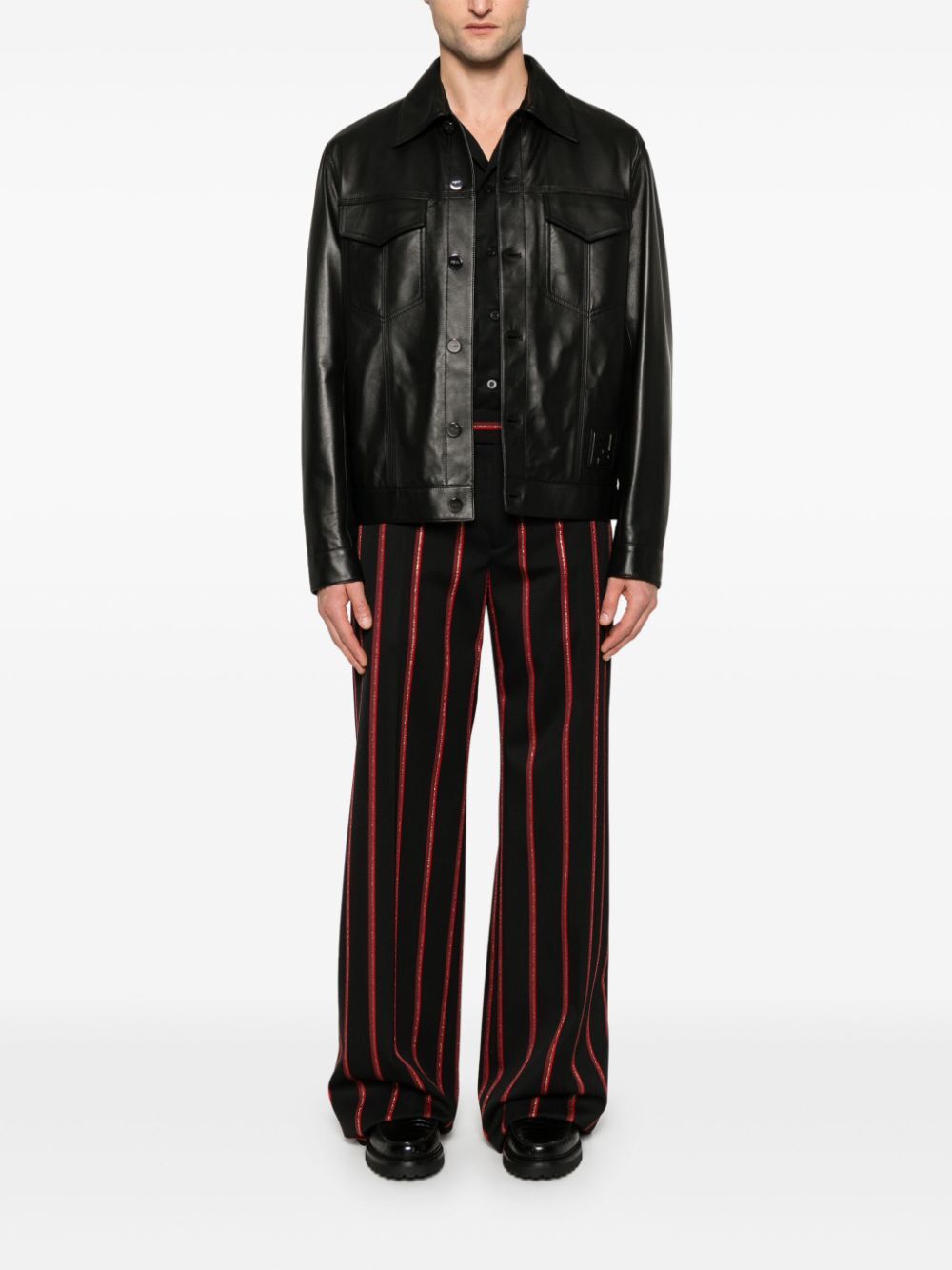 EMBOSSED FF PATCH NAPPA LEATHER BLOUSON JACKET FPJ862ATJZF0GME (FENDI / レザー&ファージャケット・コート ) | FENDI (フェンディ)(3)