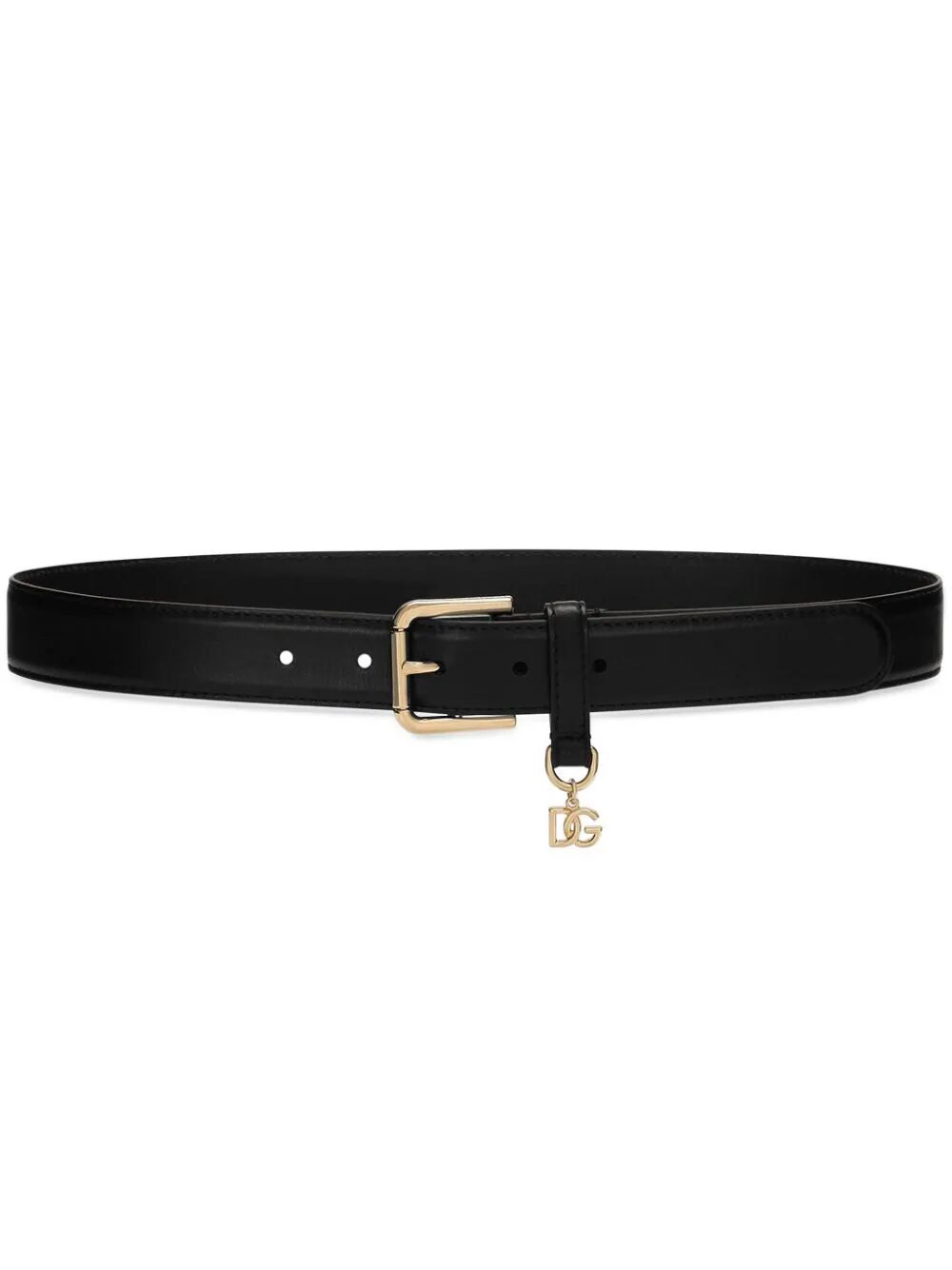 Logo-charm leather belt BE1635AW57680999 (Dolce & Gabbana / ベルト・サスペンダー ) | Dolce & Gabbana (ドルチェガッバーナ)