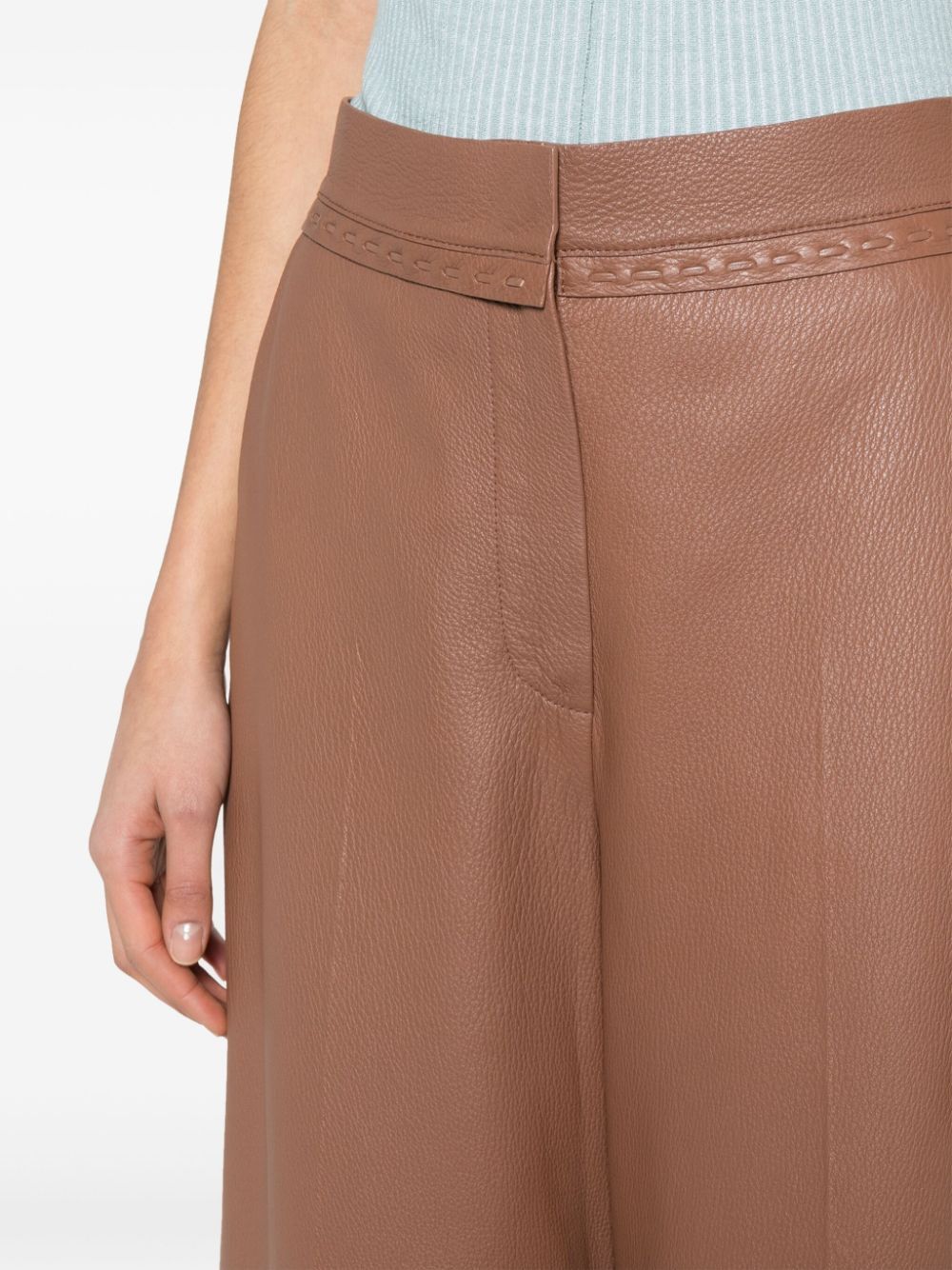 TAN-COLOURED LEATHER TROUSERS FPP811ARTZF1NY9 (FENDI / パンツ ) | FENDI (フェンディ)(3)