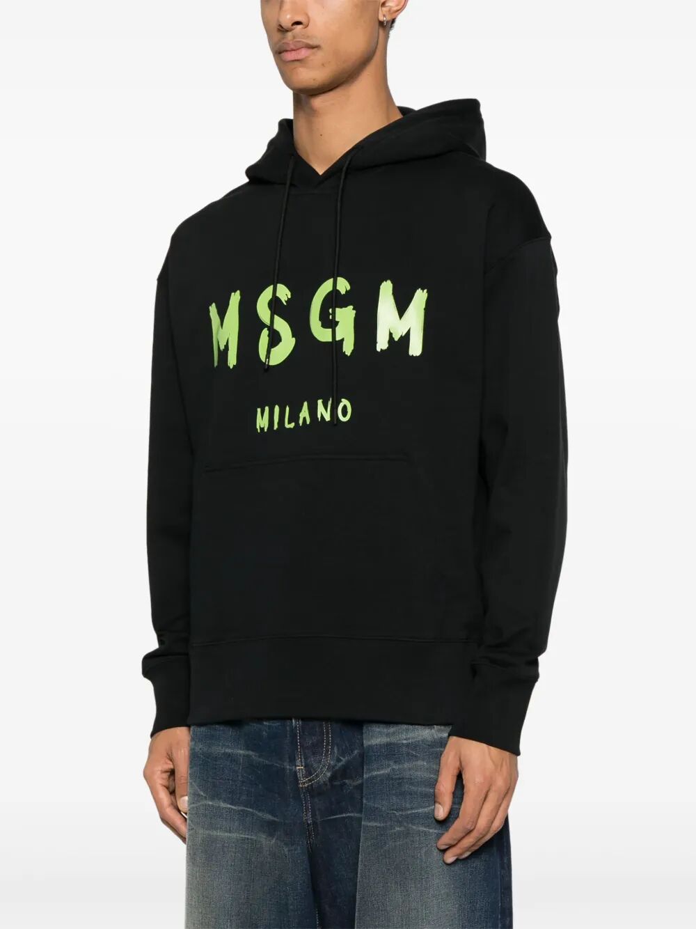 RELAXED FIT LOGO-PRINT COTTON HOODIE 3840MM51525700099 (MSGM / スウェット・フーディー ) | MSGM (エムエスジーエム)(2)