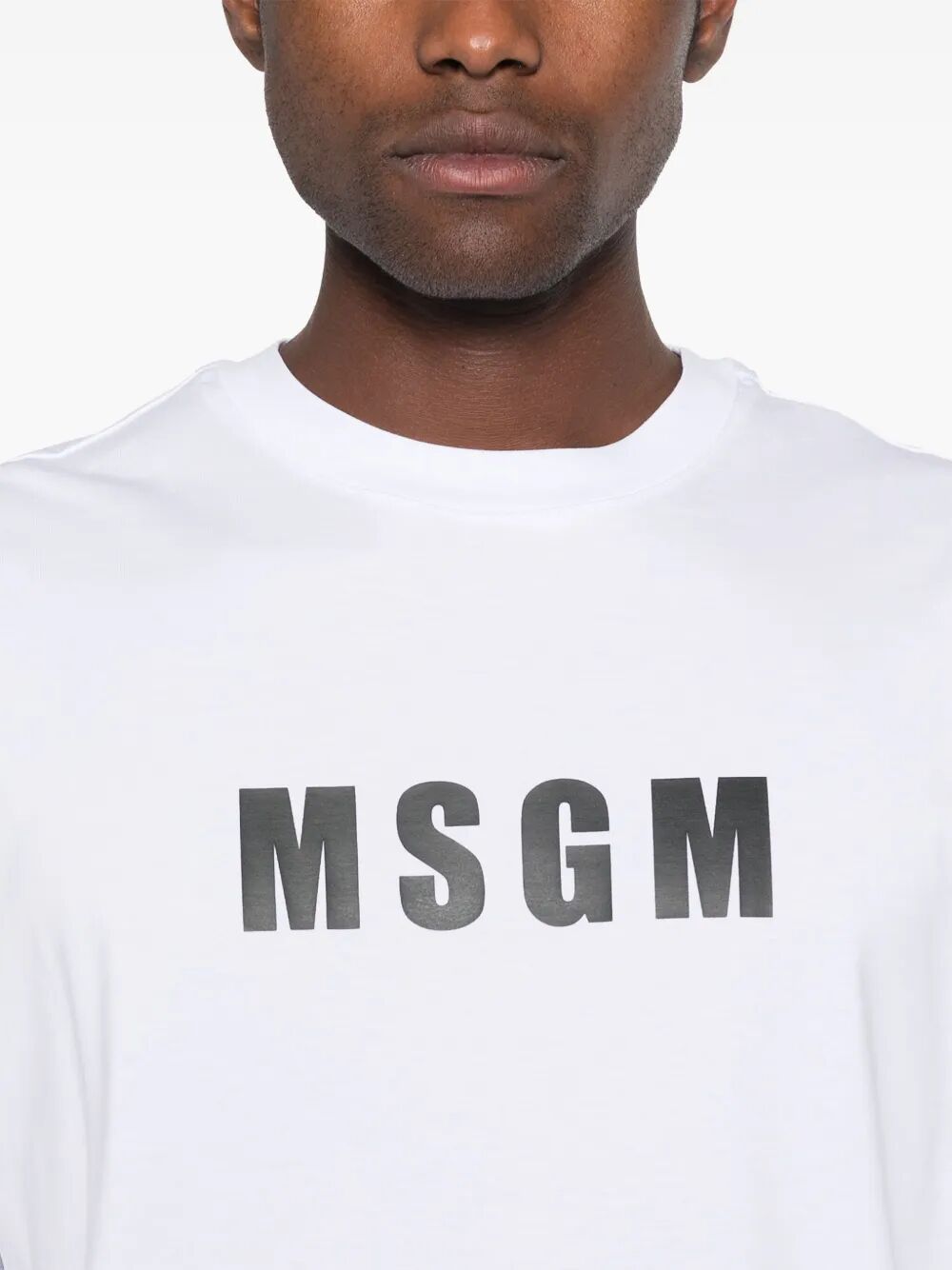 LOGO-PRINT COTTON T-SHIRT 3840MM10925700201 (MSGM / Tシャツ・カットソー ) | MSGM (エムエスジーエム)(1)