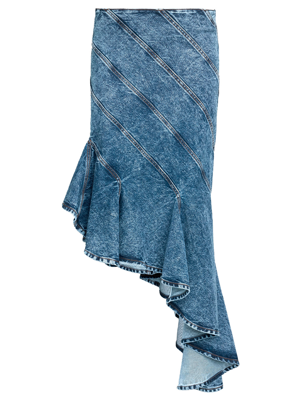 DENIM SPIRAL SKIRT AA9J2283T535A524 (ALAIA / スカート ) | ALAIA (アライア)