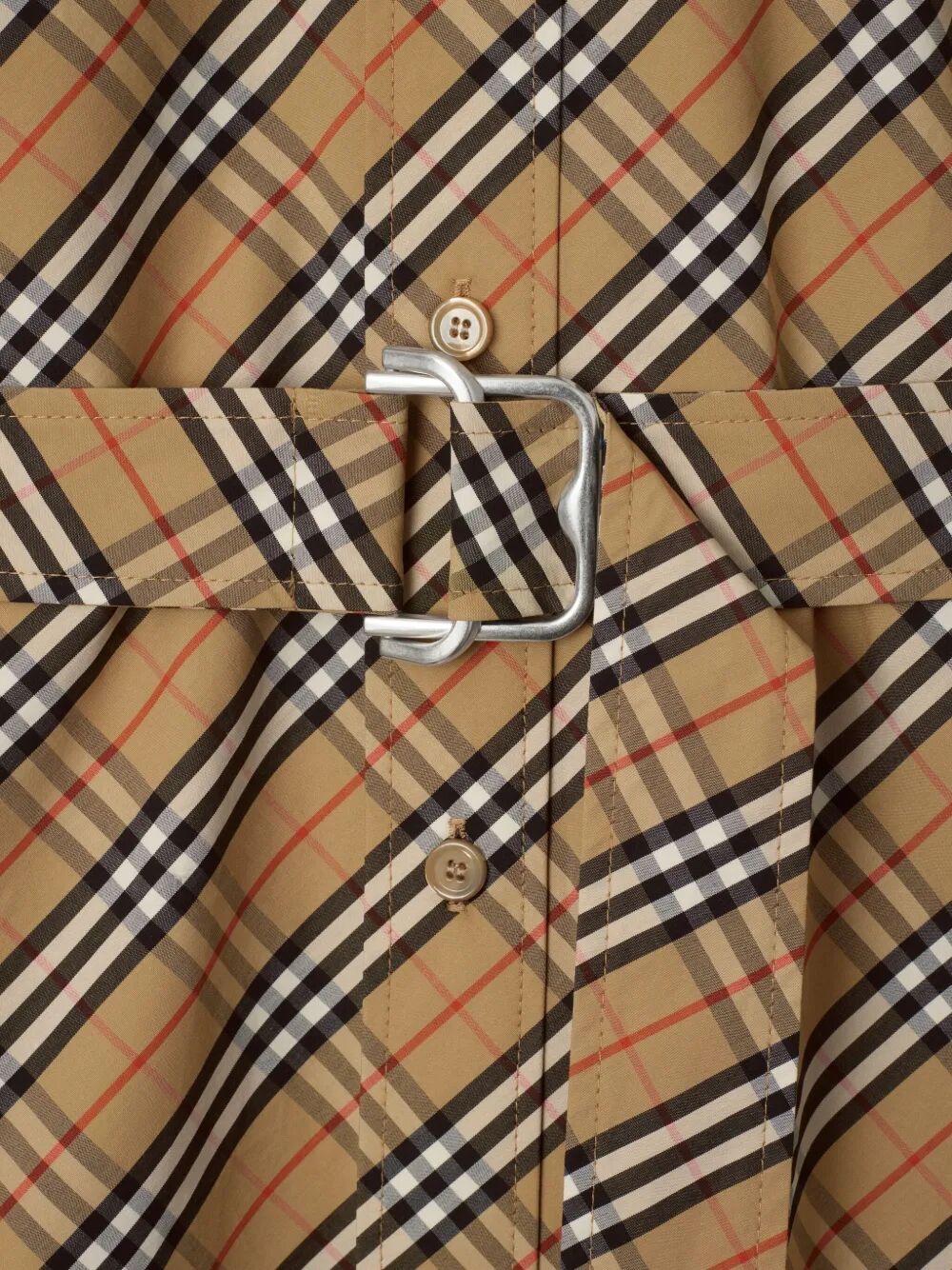 ワンピース BURBERRY Woman Dress Sand 8106067 CHECK COTTON SHIRT DRESS (Burberry/ワンピース・ドレス