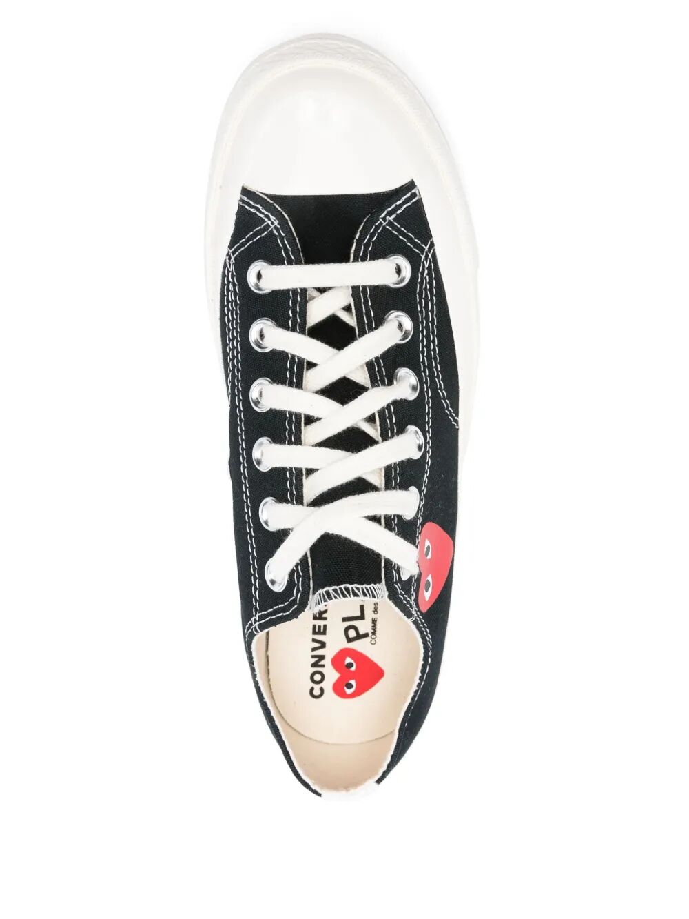 CHUCK TAILOR RED HEART LOW TOP SNEAKERS P1K128BLACK (PLAY Comme Des Garçons / スニーカー ) | PLAY Comme Des Garçons (プレイ コムデギャルソン)(3)
