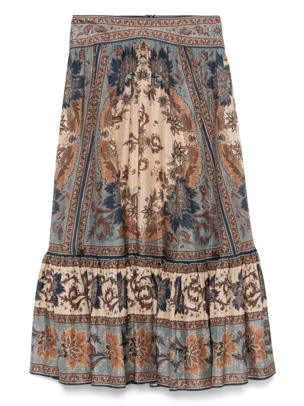 ASCENSION TIERED MIDI SKIRT 3479SSS253BLUECREAM (ZIMMERMANN / スカート ) | ZIMMERMANN (ジマーマン)