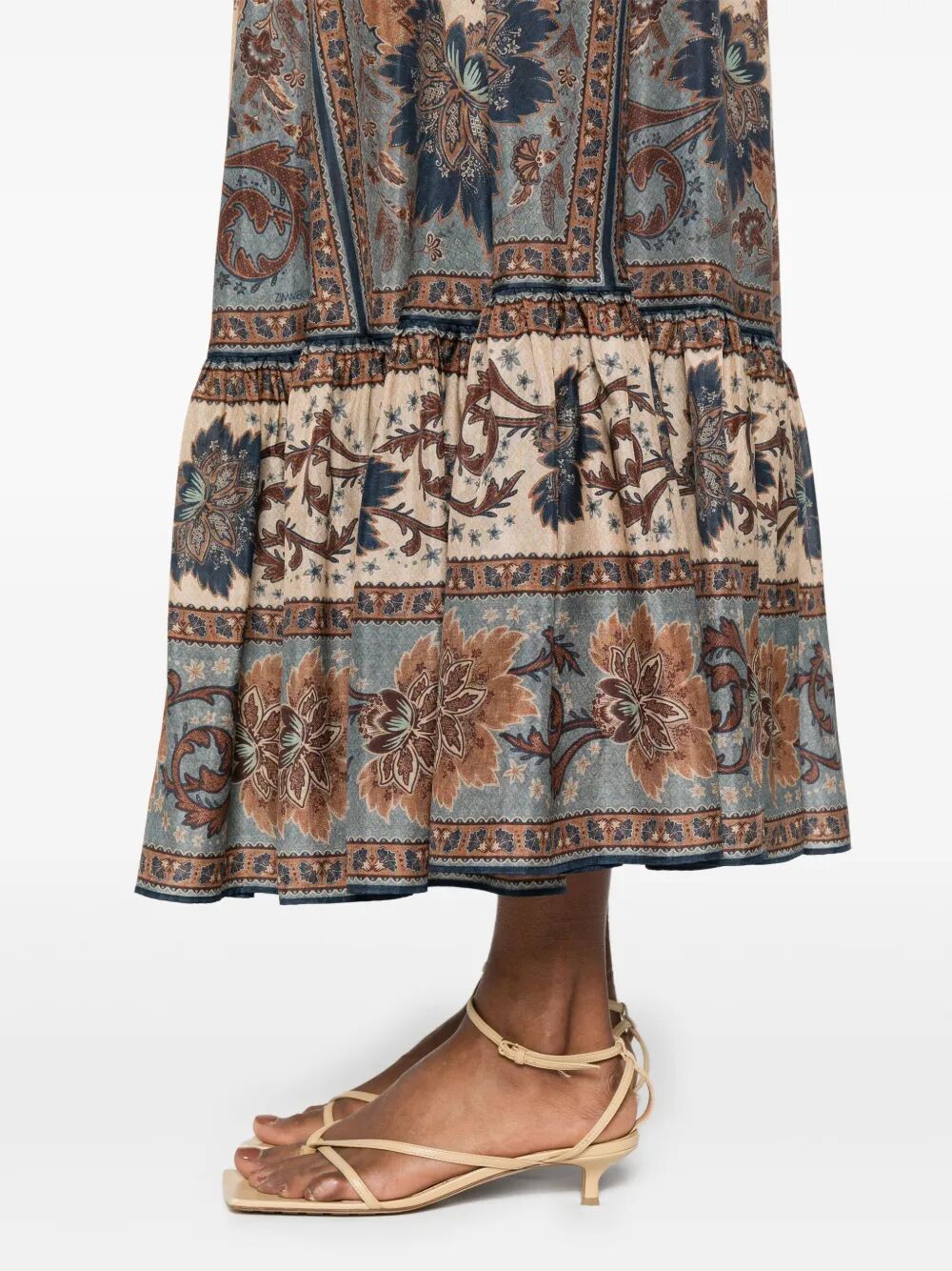 ASCENSION TIERED MIDI SKIRT 3479SSS253BLUECREAM (ZIMMERMANN / スカート ) | ZIMMERMANN (ジマーマン)(4)