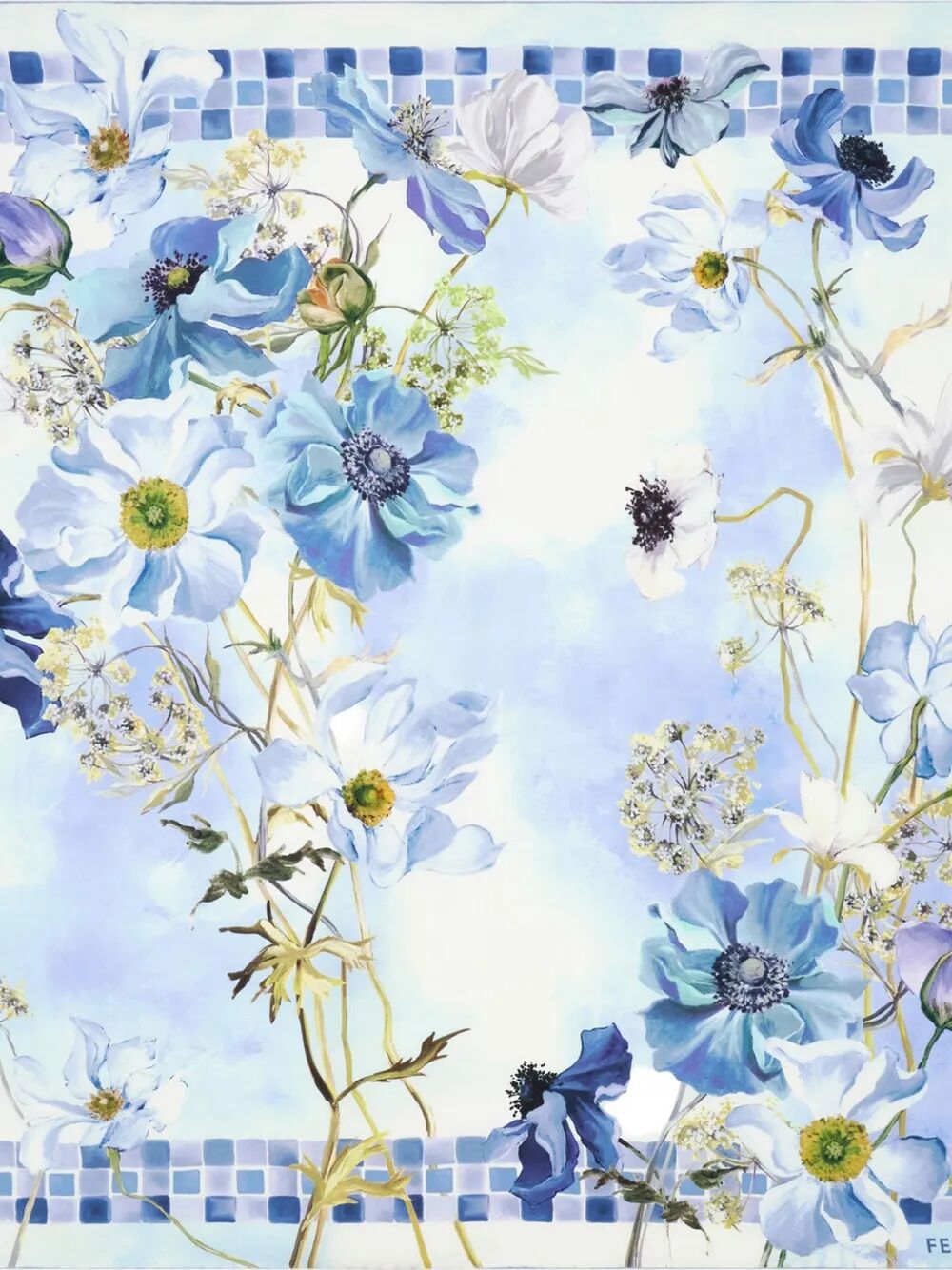 FLOWER PRINT SILK SCARF 3102070785305AZZURRO (FERRAGAMO / スカーフ・マフラー ) | FERRAGAMO (フェラガモ)