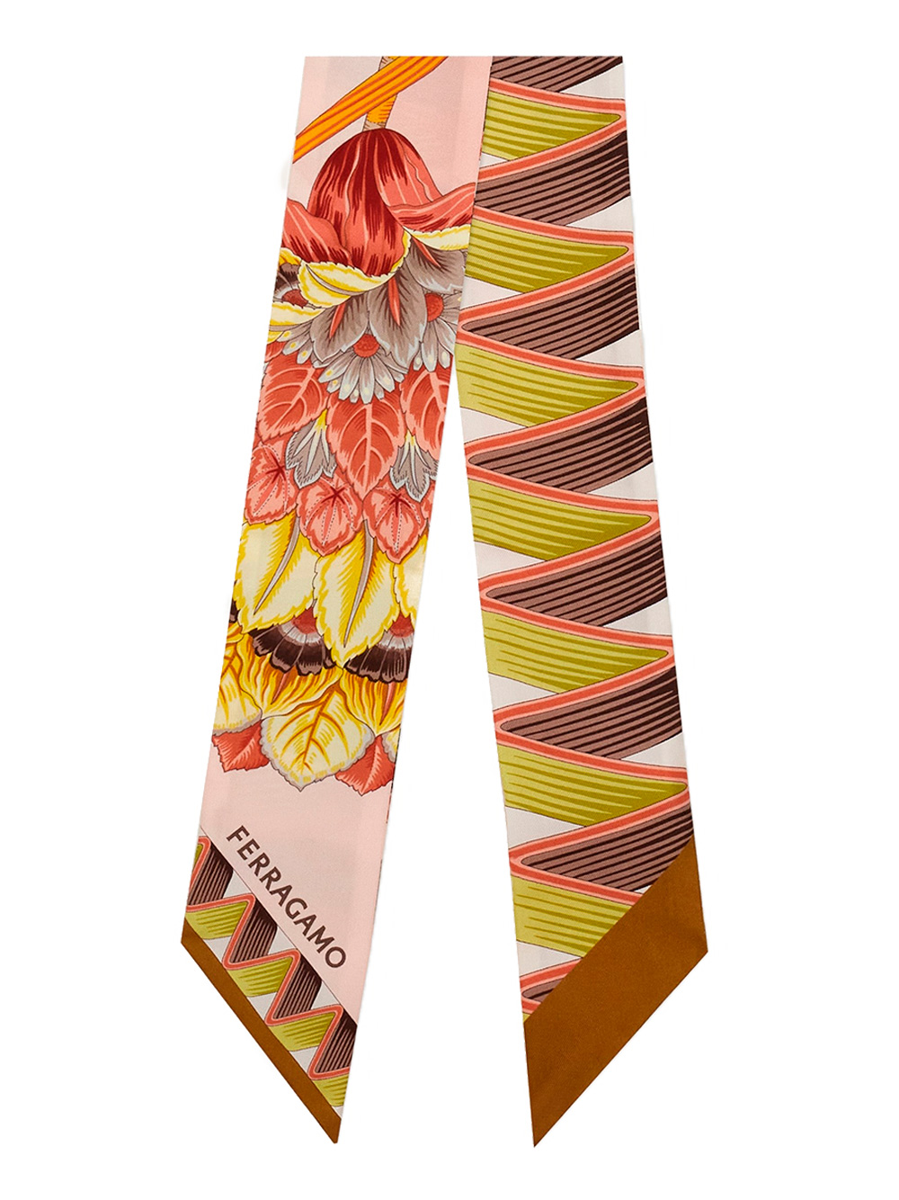 GIADAFLY PRINTED SILK BANDEAU 3211340785362ROSAGIALLO (FERRAGAMO / スカーフ・マフラー ) | FERRAGAMO (フェラガモ)