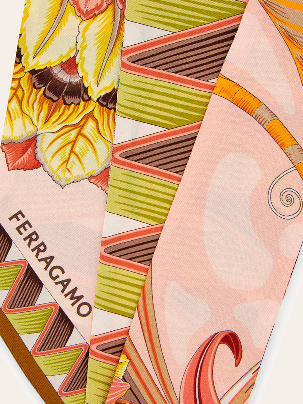 GIADAFLY PRINTED SILK BANDEAU 3211340785362ROSAGIALLO (FERRAGAMO / スカーフ・マフラー ) | FERRAGAMO (フェラガモ)(1)