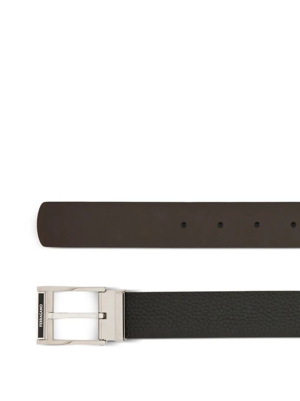 BASKETWEAVE EFFECT LEATHER BELT WITH SQUARE BUCKLE 6705750786458TMORONERO (FERRAGAMO / ベルト・サスペンダー ) | FERRAGAMO (フェラガモ)(2)
