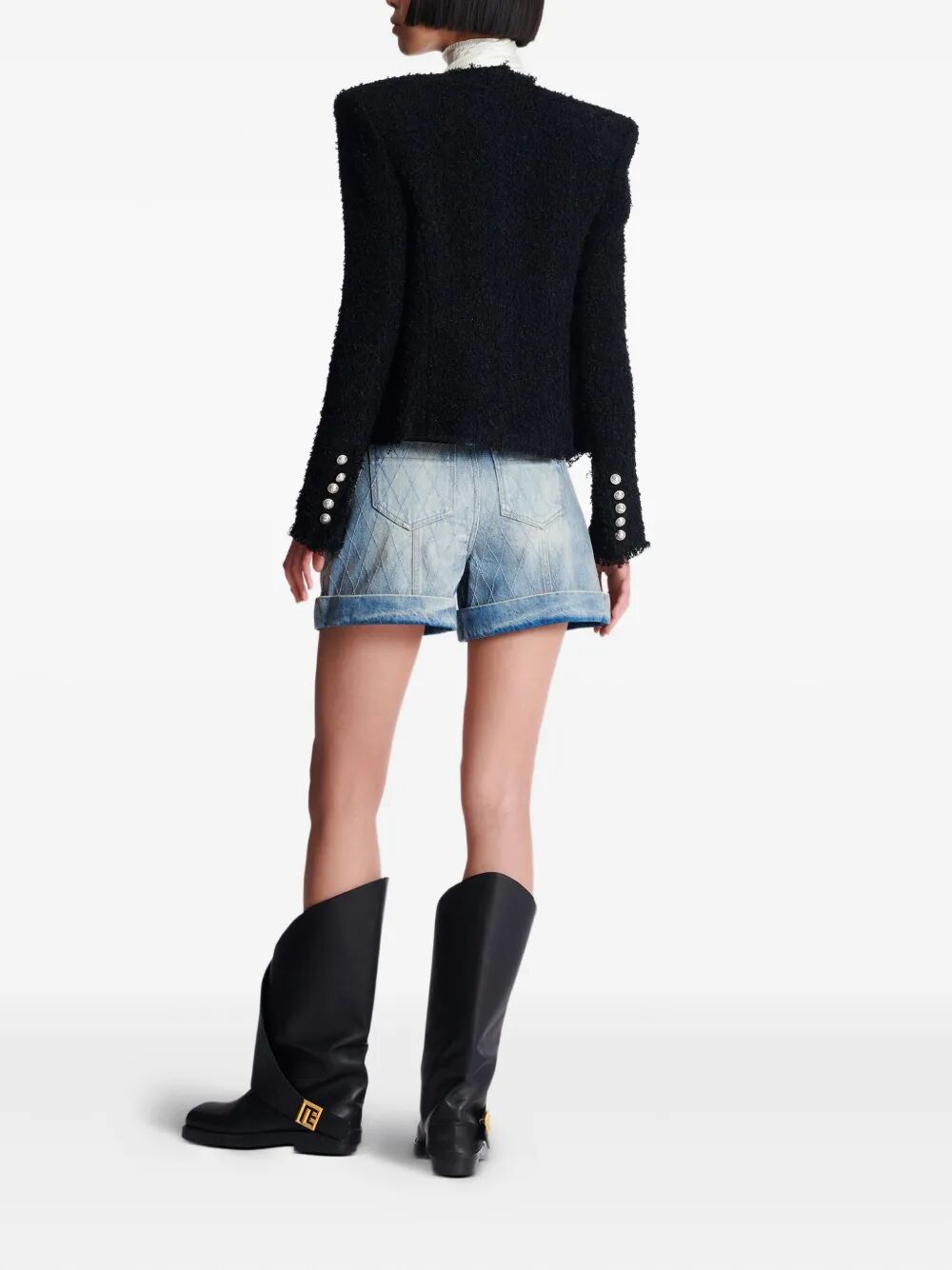 EDGE-TO-EDGE SILKY TWEED JACKET FF1SM508XC670PA (Balmain / ブレザー・ジャケット ) | Balmain (バルマン)(2)