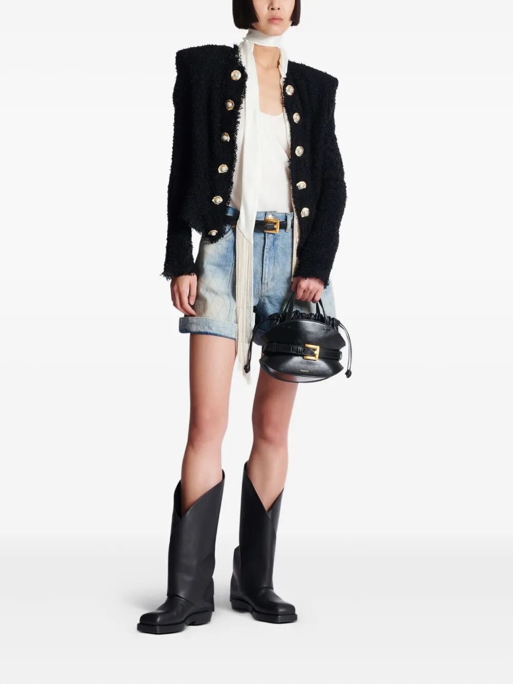 EDGE-TO-EDGE SILKY TWEED JACKET FF1SM508XC670PA (Balmain / ブレザー・ジャケット ) | Balmain (バルマン)(3)