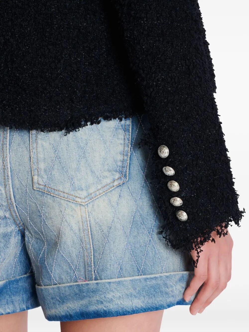 EDGE-TO-EDGE SILKY TWEED JACKET FF1SM508XC670PA (Balmain / ブレザー・ジャケット ) | Balmain (バルマン)(5)