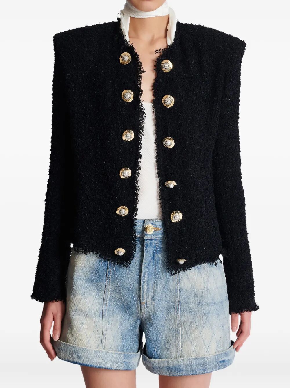 EDGE-TO-EDGE SILKY TWEED JACKET FF1SM508XC670PA (Balmain / ブレザー・ジャケット ) | Balmain (バルマン)(6)