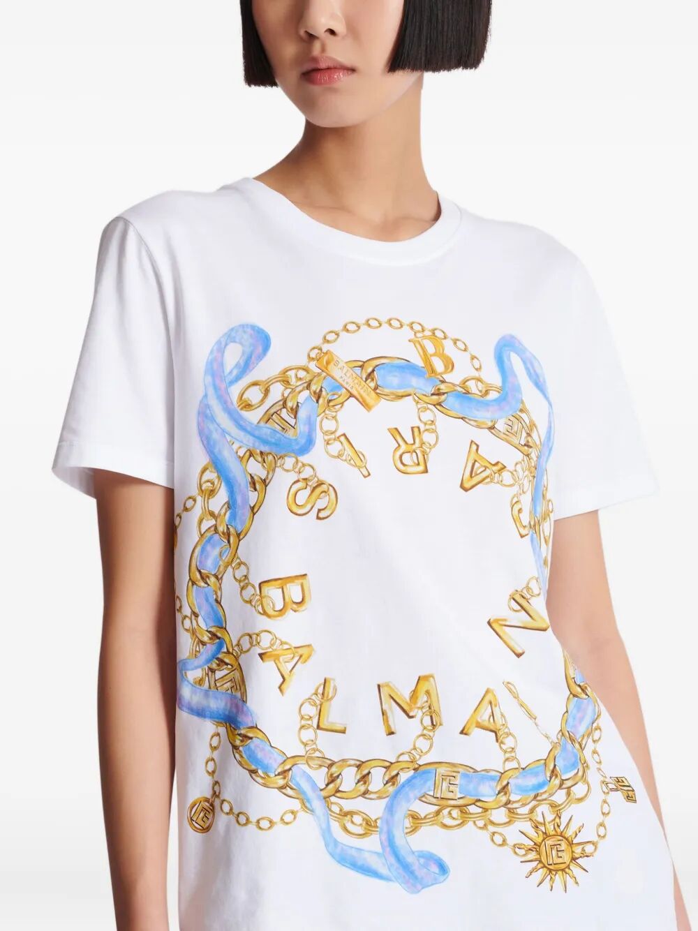 BALMAIN PARIS CHAIN PRINT T-SHIRT FF1EF000GF09GWJ (Balmain / Tシャツ・カットソー ) | Balmain (バルマン)(1)