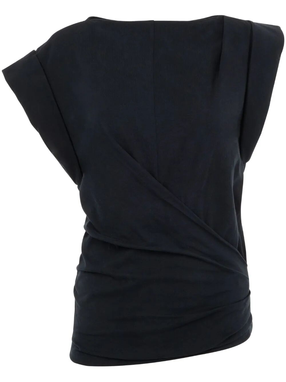 MAISAN DRAPED COTTON T-SHIRT TS0207FAA1N41I01BK (Isabel Marant / シャツ・ブラウス ) | Isabel Marant (イザベル マラン)
