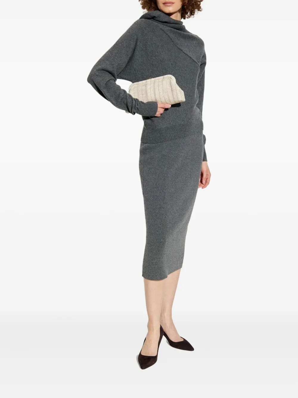 RIBBED CASHMERE MIDI PENCIL SKIRT GCK247YAX930IG712 (TOM FORD / スカート ) | TOM FORD (トムフォード)(1)