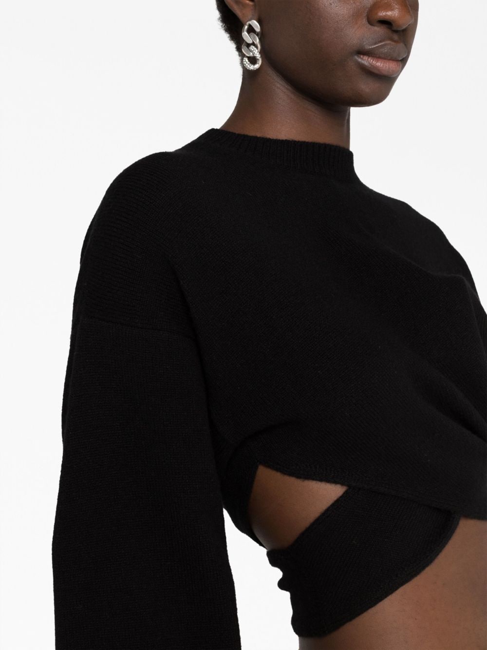 Alexander McQueen Sweaters Black 758586Q1A6W1000 (Alexander McQUEEN / ニット・セーター・カーディガン ) | Alexander McQUEEN (アレキサンダー・マックイーン)(2)